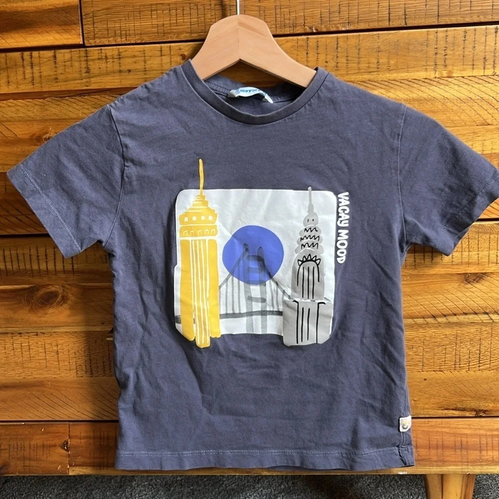 Mayoral Kids Graphic T-Shirt - Gray